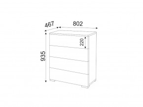 М05 (ручка брусок) Комод (4 ящика) в Надыме - nadym.magazinmebel.ru | фото