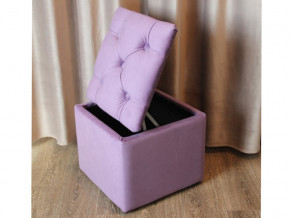 Пуф с каретной стяжкой и ящиком для хранения фиолетовый в Надыме - nadym.magazinmebel.ru | фото - изображение 4