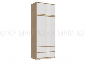 Шкаф 2-х створчатый комбинированный с антресолью 900 Челси Белый/сонома в Надыме - nadym.magazinmebel.ru | фото