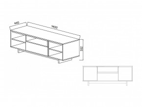 Тумба для ТВА Moderno-1400 Ф6 в Надыме - nadym.magazinmebel.ru | фото - изображение 4