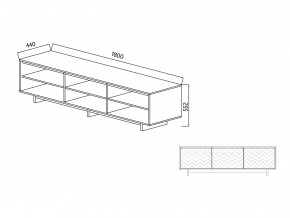 Тумба для ТВА Moderno-1800 Ф1 в Надыме - nadym.magazinmebel.ru | фото - изображение 2