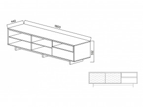 Тумба для ТВА Moderno-1800 В-1 Ф1 в Надыме - nadym.magazinmebel.ru | фото - изображение 2