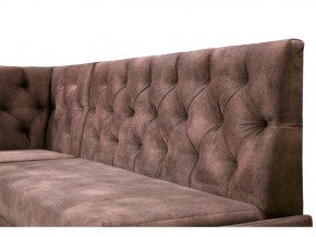 Угловой диван Призма каретная стяжка коричневый с коробами в Надыме - nadym.magazinmebel.ru | фото - изображение 2