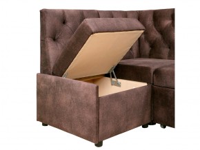 Угловой диван Призма со стяжкми коричневый со спальным местом в Надыме - nadym.magazinmebel.ru | фото - изображение 3